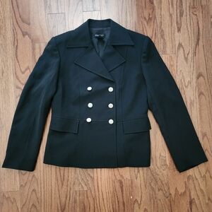 Women's Size 8 Black Career Casual Double Breasted Blazer Jacket